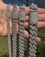 18mm Miami Cuban Link Chain Necklace 925 Silver Plated Men's Hip Hop Rock Fashion Moissanite Diamond customize Jewelry from India