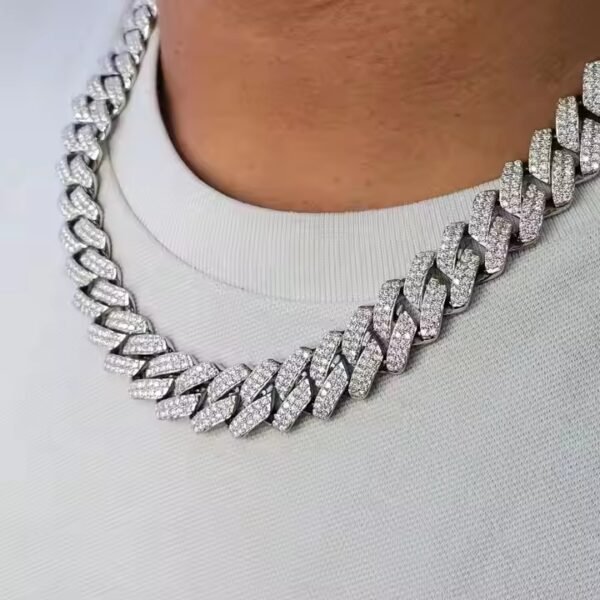 Iced Cuban Link Chain Necklace Chain Hip Hop Jewelry 12mm Silver or Gold Necklace Miami Chain Thick From India for Men