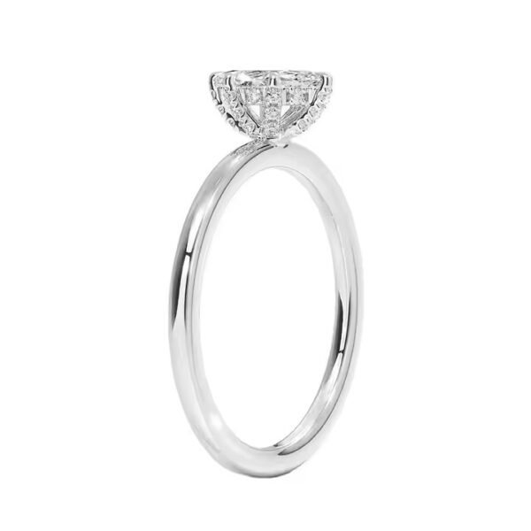 Custom Made Marquise Cut Moissanite Diamond Ring Women Jewelry Promise 925 Silver Gold Plated Wedding Marquise Diamond Ring