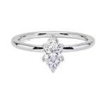 Custom Made Marquise Cut Moissanite Diamond Ring Women Jewelry Promise 925 Silver Gold Plated Wedding Marquise Diamond Ring