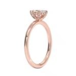 Custom Made Marquise Cut Moissanite Diamond Ring Women Jewelry Promise 925 Silver Gold Plated Wedding Marquise Diamond Ring