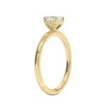 Silver 925 Moissanite Ring for Women Yellow Gold Plated Asscher Cut Featuring Unique Diamond Rings by Ascher