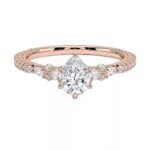 Custom 925 silver jewelry Pear Cut Certified Moissanite Diamond Wedding Ring for Women