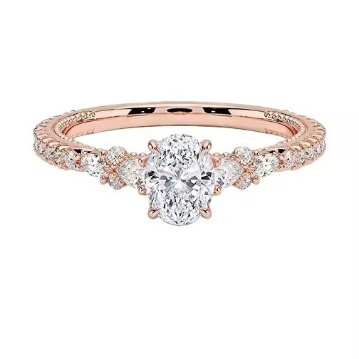 Oval Cut Moissanite Solitaire Ring in S925 Sterling Engagement Moissanite Solitaire Ring Oval Cut Moissanite Solitaire Ring in S925 Sterling Engagement Ring