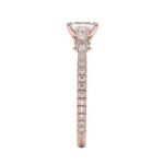 Moissanite Solitaire Ring in S925 Sterling Silver for Weeding Wear Emerald Cut Moissanite Diamond Ring Plating Engagement