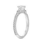 Ascher Cut Created Moissanite Ring 925 Sterling Silver Halo Wedding Engagement Jewelry Micro Pave Moissanite Ring For Women