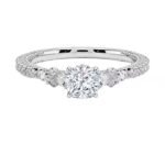 Ascher Cut Created Moissanite Ring 925 Sterling Silver Halo Wedding Engagement Jewelry Micro Pave Moissanite Ring For Women