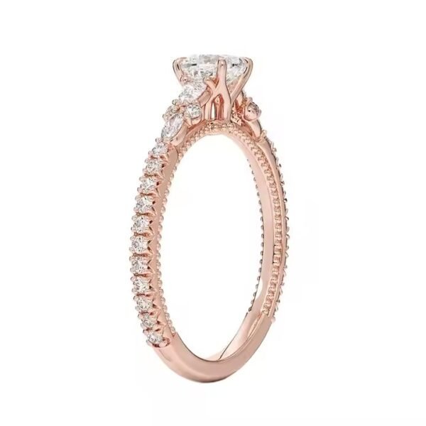 Ascher Cut Created Moissanite Ring 925 Sterling Silver Halo Wedding Engagement Jewelry Micro Pave Moissanite Ring For Women