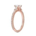 Moissanite Solitaire Ring in S925 Sterling Silver for Weeding Wear