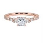 Moissanite Solitaire Ring in S925 Sterling Silver for Weeding Wear