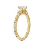 Moissanite Solitaire Ring in S925 Sterling Silver for Weeding Wear