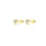S925 Sterling Silver Heart Earrings with Fancy Style Diamond Earring for girls and Export Sale from India