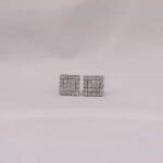 Moissanite Stud Earrings with Screw Back, Diamond Earrings, Iced Out Hip Hop Jewelry, Luxury Earrings Set for Women