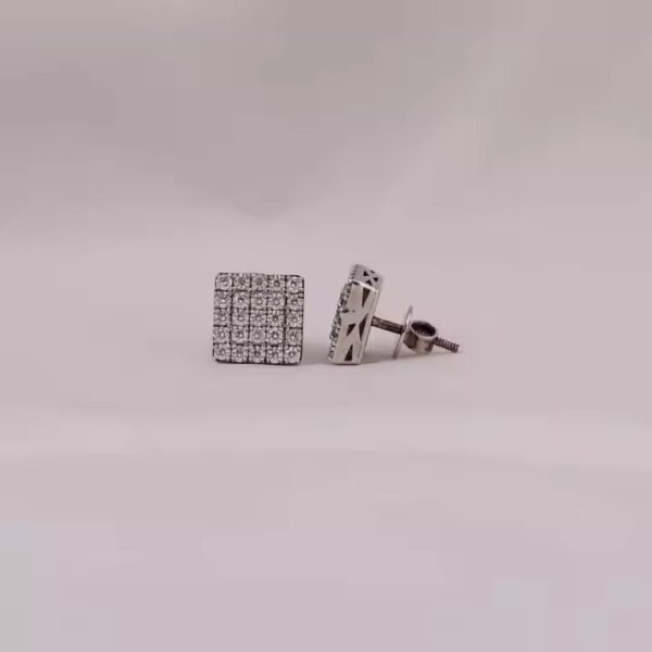 Luxury Moissanite Stud Earrings with Screw Back Iced Out Hip Hop Jewelry Diamond Earrings Set for Men and Women