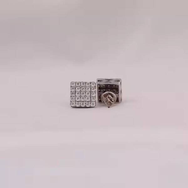 Luxury Moissanite Stud Earrings with Screw Back Iced Out Hip Hop Jewelry Diamond Earrings Set for Men and Women