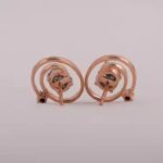 Natural Diamond Spiral Stud Earrings Salt N Pepper Oval Cut Handmade for Her Lab Grown Diamond Earrings For Gift To A Women