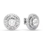 Luxury 925 Sterling Silver Diamond Earrings Premium Quality for Women for Weddings Parties or Gifts Best Price Guaranteed