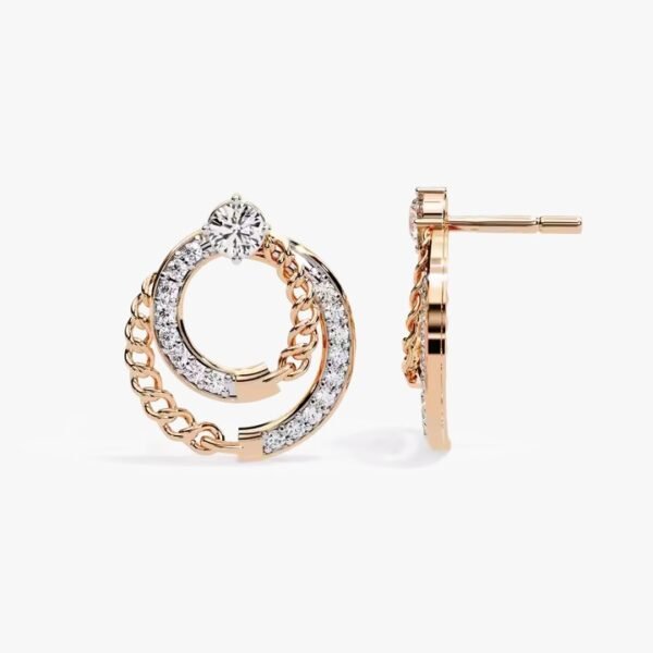 Diamond Stud Earrings with Screw Back in 14K Gold Perfect for Luxury Gift Stores Jewelry Chains and Wedding Events