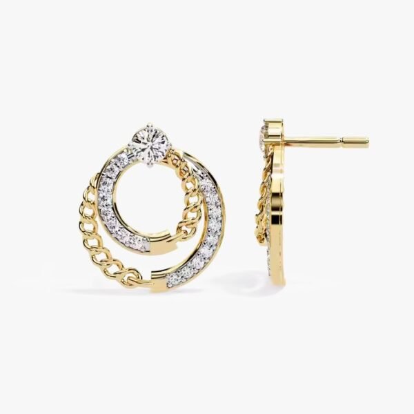 Diamond Stud Earrings with Screw Back in 14K Gold Perfect for Luxury Gift Stores Jewelry Chains and Wedding Events