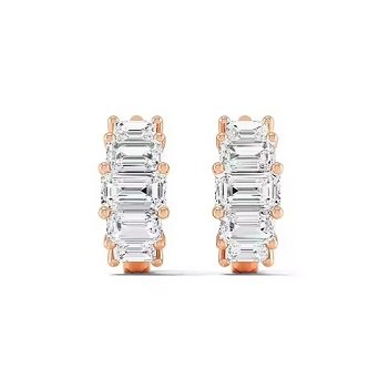 Best Quality Elegant 14K Yellow Gold Diamond Hoop Earrings for Daily Wear Premium Gifting for Holidays on Sale!