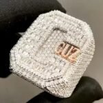 IGI Certified Princess Cut Diamond Engagement Ring 4 Prong Setting with Side Accents for Wedding and Special Occasions
