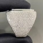 IGI Certified Princess Cut Diamond Engagement Ring 4 Prong Setting with Side Accents for Wedding and Special Occasions