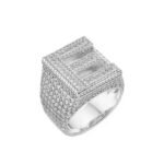 Luxury Diamond Engagement Ring Statement Ring in 18K White Gold for High End Wedding Jewelry Collections