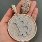 Custom Gold-Plated Round Shaped Memory Pendant Baguette Design Diamond Moissanite Personalized Street Fashion Iced for Gift