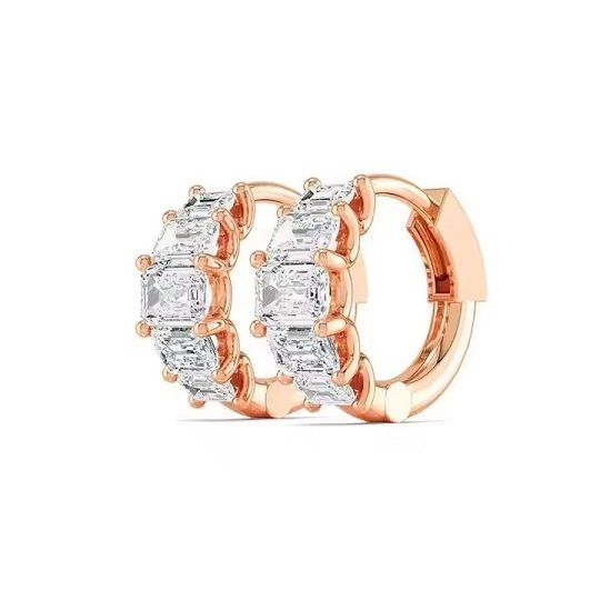 Best Quality Elegant 14K Yellow Gold Diamond Hoop Earrings for Daily Wear Premium Gifting for Holidays on Sale!