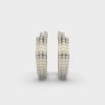 Fancy Style 14K Solid Gold Stud Earrings Round Cut Lab Grown Diamond Earring for Birthday Parties and Gifts