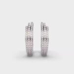 Fancy Style 14K Solid Gold Stud Earrings Round Cut Lab Grown Diamond Earring for Birthday Parties and Gifts