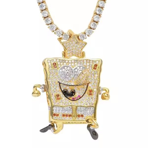 925 Silver Hip Hop Pendant Iced Street Fashion Design Diamond Moissanite Personalized Christian Cross Plated Alloy Charms