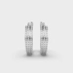 Fancy Style 14K Solid Gold Stud Earrings Round Cut Lab Grown Diamond Earring for Birthday Parties and Gifts