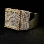 Classic Halo Engagement Ring with Cushion Cut Diamond and Side Stones for Weddings and Celebrations