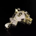 Hip Hop Pendant Iced Street Fashion Design Diamond Moissanite Jesus Cross Baguette Fine Plated pendant