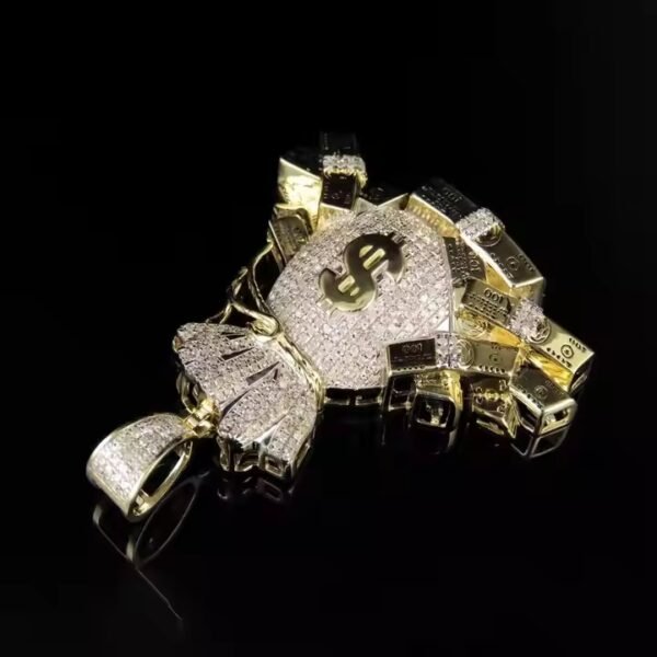 Hip Hop Pendant Iced Street Fashion Design Diamond Moissanite Jesus Cross Baguette Fine Plated pendant