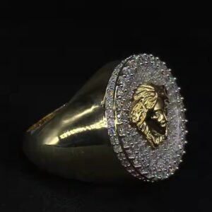 Unique Double Band Halo hip hop Ring