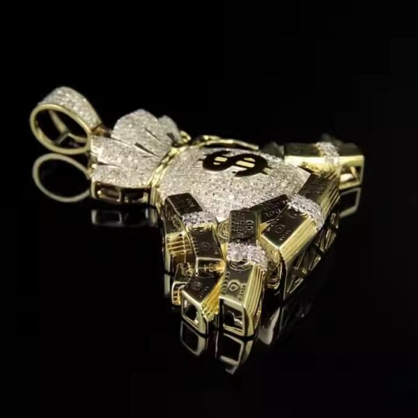 Hip Hop Pendant Iced Street Fashion Design Diamond Moissanite Jesus Cross Baguette Fine Plated pendant