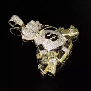 Hip Hop Pendant Iced Street Fashion Design Diamond Moissanite Jesus Cross Baguette Fine Plated pendant