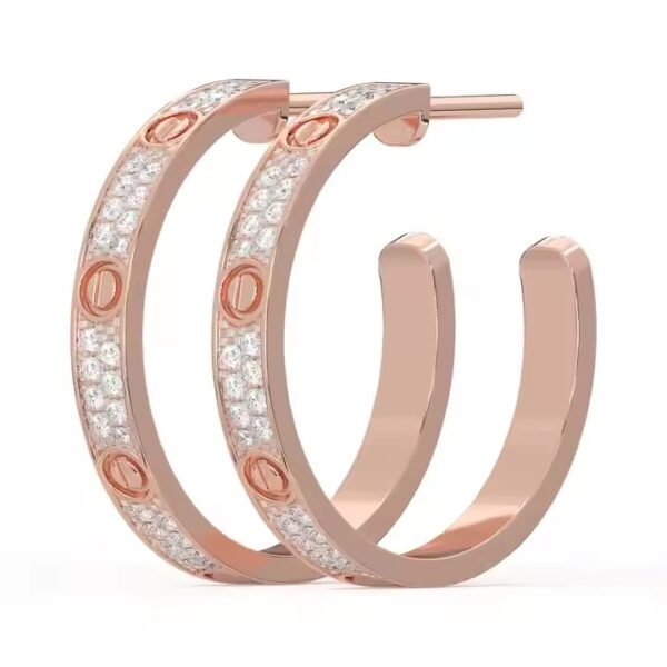 Best Quality Classic Round Cut Diamond Stud Earrings for Women Wedding Party or Gift Available at Affordable Price