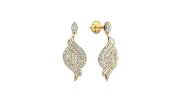 10K Silver Gold Lab Grown Diamond Trendy Classic Earrings for Women Wedding Party Anniversary Gift