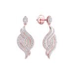 10K Silver Gold Lab Grown Diamond Trendy Classic Earrings for Women Wedding Party Anniversary Gift