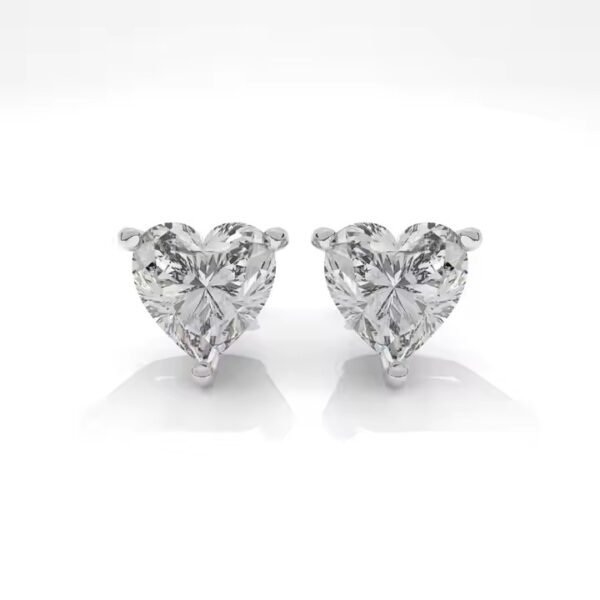 Luxury Women's Hoop Earrings Crafted In 10K silver With Lab Grown Round Diamond Dangle Style fashionable earrings