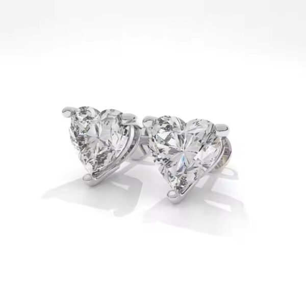 Luxury Women's Hoop Earrings Crafted In 10K silver With Lab Grown Round Diamond Dangle Style fashionable earrings