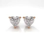 Luxury Women's Hoop Earrings Crafted In 10K silver With Lab Grown Round Diamond Dangle Style fashionable earrings