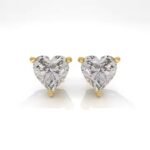 Luxury Women's Hoop Earrings Crafted In 10K silver With Lab Grown Round Diamond Dangle Style fashionable earrings