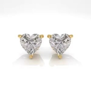 Luxury Women's Hoop Earrings Crafted In 10K silver With Lab Grown Round Diamond Dangle Style fashionable earrings