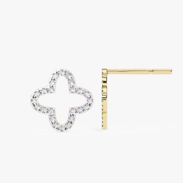 Luxury Women's Hoop Earrings Crafted In 10K Yellow Gold With Lab Grown Round Diamond Dangle Style