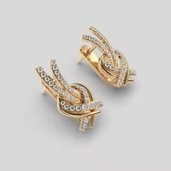 High Demand 18K Rose Gold Diamond Stud Earrings Delicate Everyday Sparkle for Birthday Graduation Other Special Occasions Sale