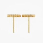 Trendy Classic 10K Yellow Lab Grown Diamond Earrings for Women for Wedding Parties and Anniversaries